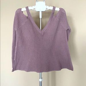 Cold shoulder sweater